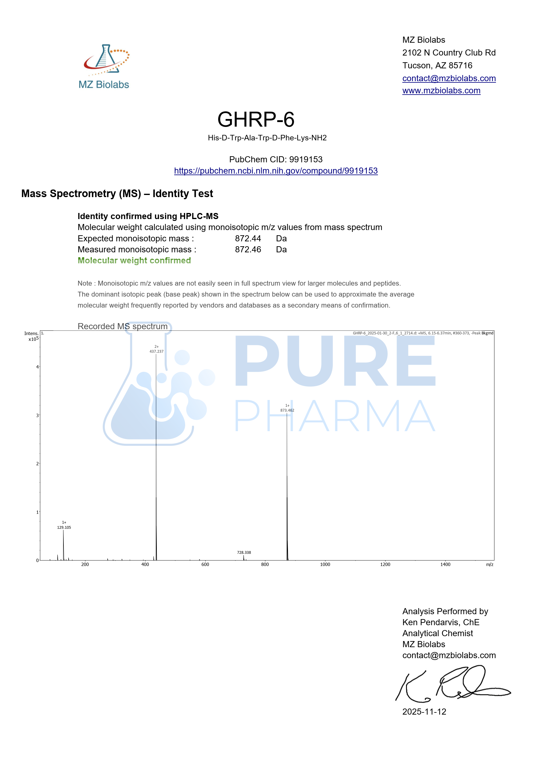 GHRP-6 Acetate 5mg