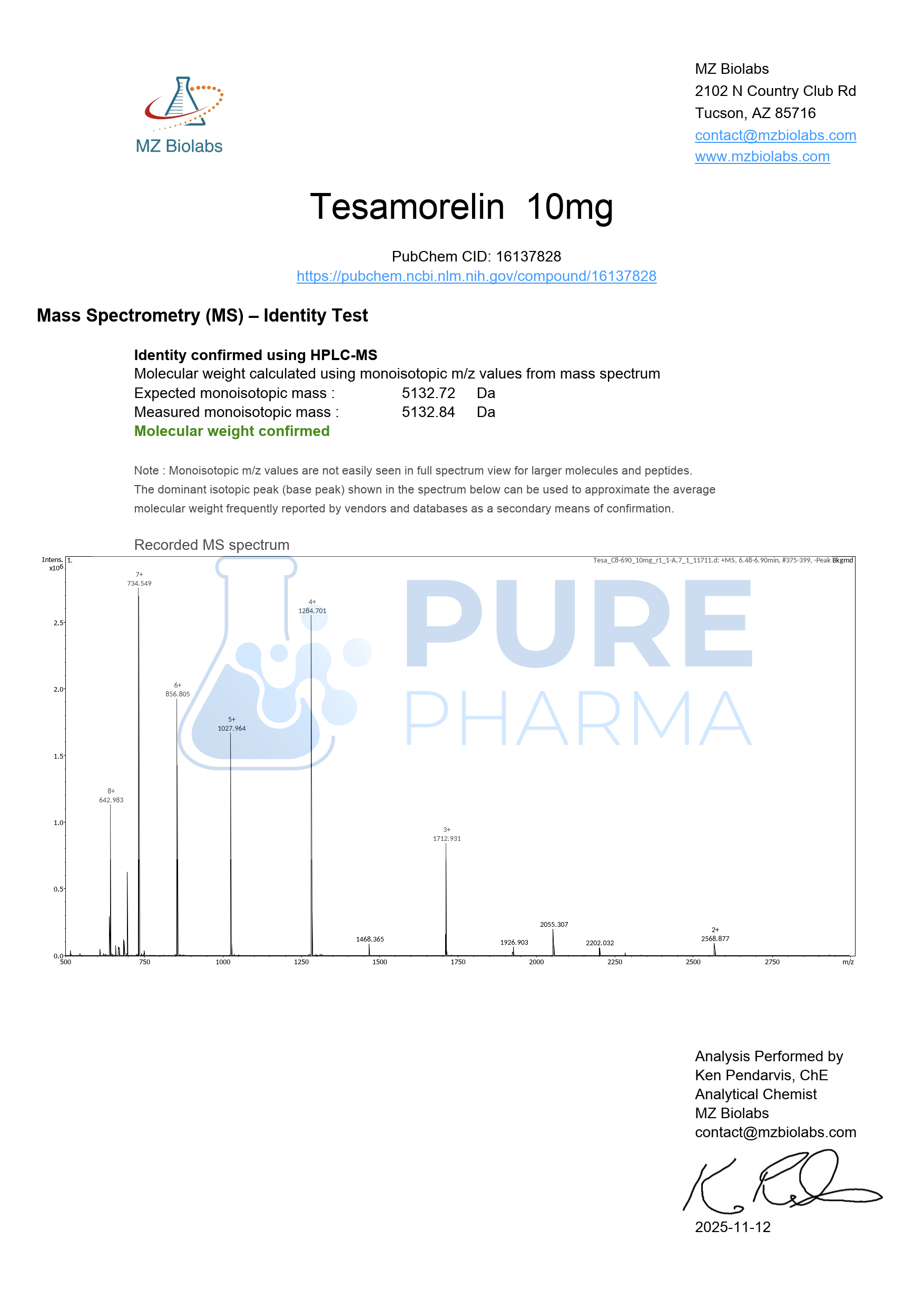 Tesamorelin 10mg